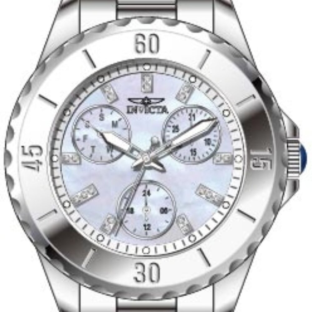 Invicta Angel White Mother of Pearl Dial Women's Watch 30974 Brand New with Tags